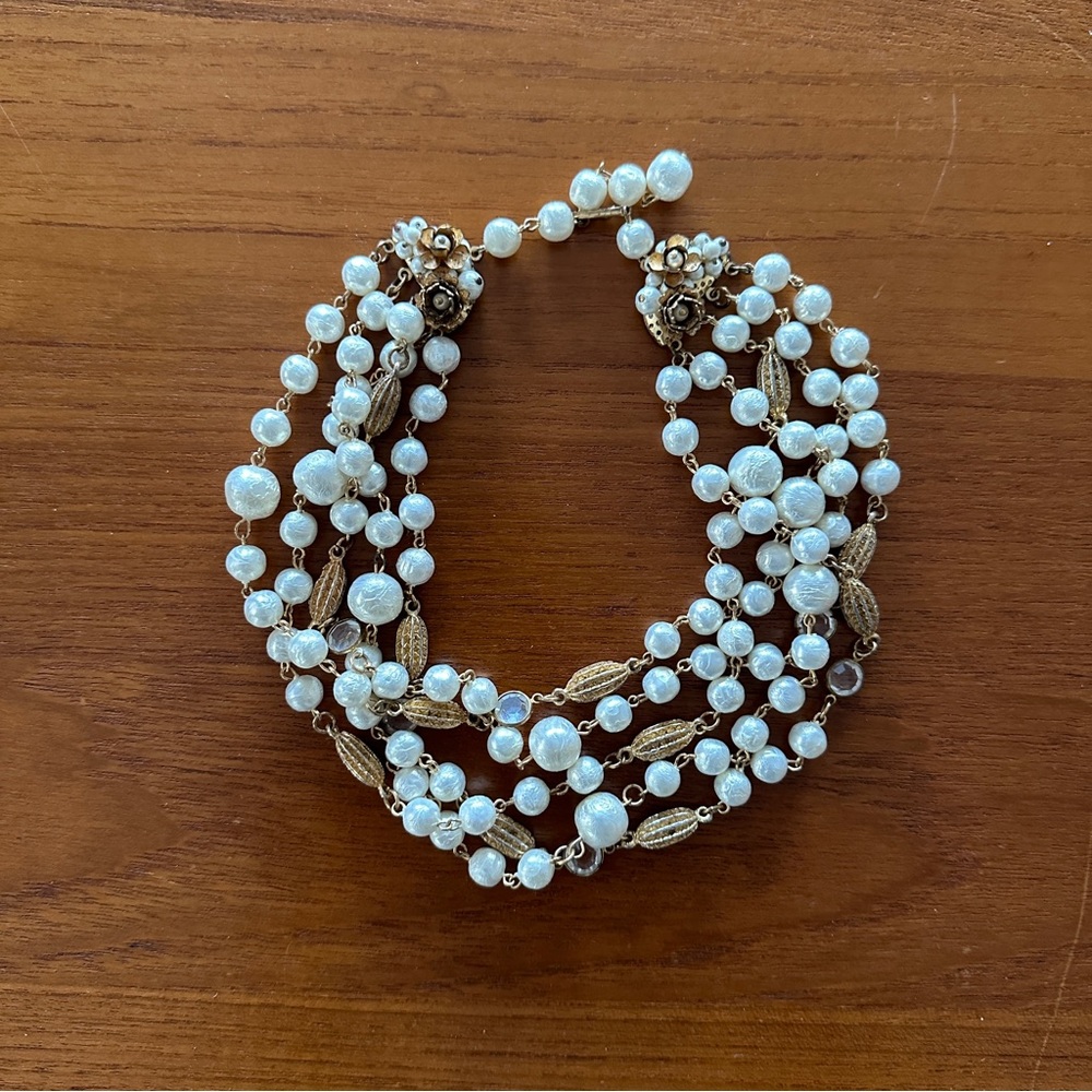 Beaded choker necklace, vintage